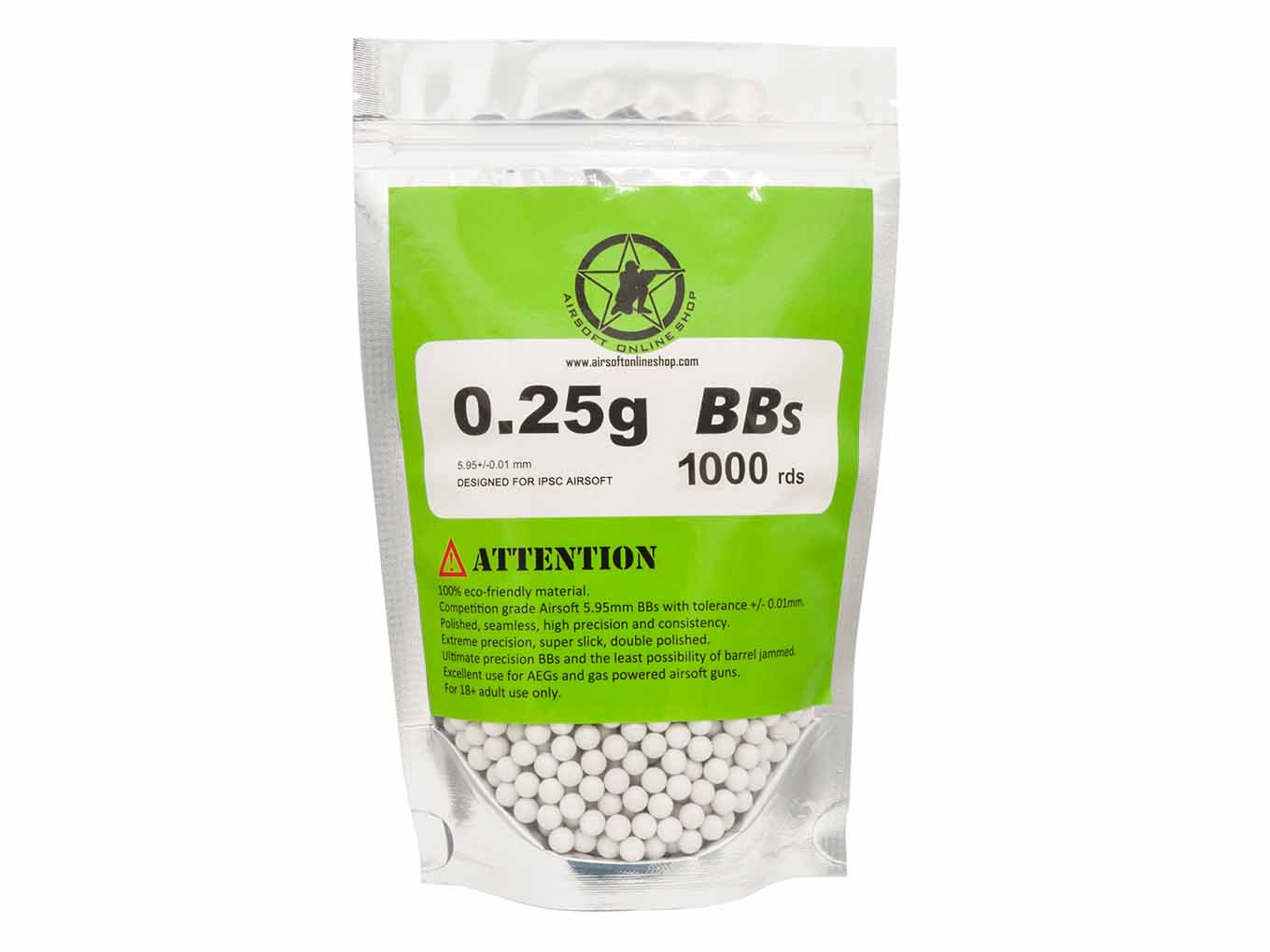 AOLS Airsoft BBs 6mm 0.25g 1000rds